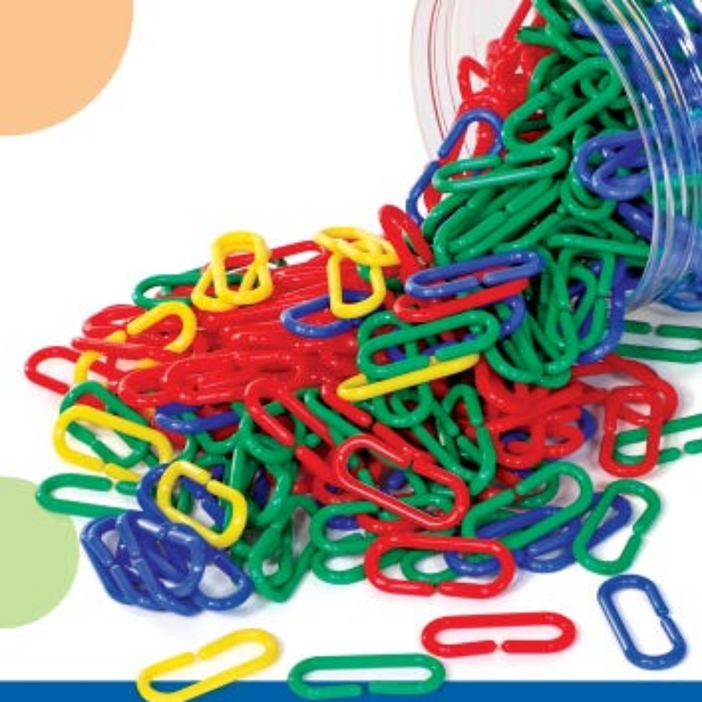 Learning Resource Rainbow Link 'n' Learn Links -  Ages 4+ 4 colors